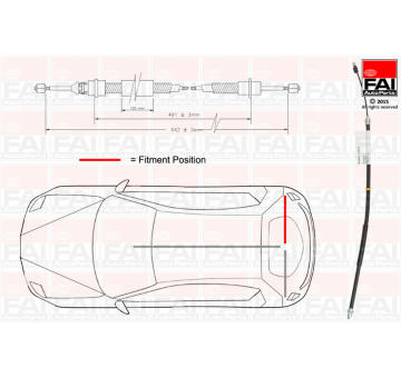 Tazne lanko, parkovaci brzda FAI AutoParts FBC0114