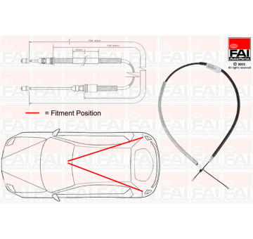 Tazne lanko, parkovaci brzda FAI AutoParts FBC0115