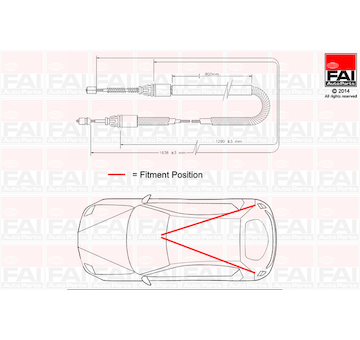 Tazne lanko, parkovaci brzda FAI AutoParts FBC0117