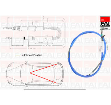 Tazne lanko, parkovaci brzda FAI AutoParts FBC0120