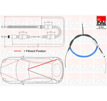 Tazne lanko, parkovaci brzda FAI AutoParts FBC0124