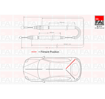 Tazne lanko, parkovaci brzda FAI AutoParts FBC0134