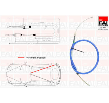 żażné lanko parkovacej brzdy FAI AutoParts FBC0143