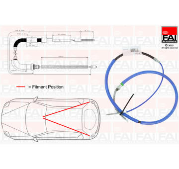 żażné lanko parkovacej brzdy FAI AutoParts FBC0148