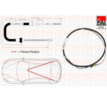 Tažné lanko, parkovací brzda FAI AutoParts FBC0149