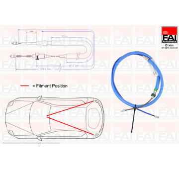 Tazne lanko, parkovaci brzda FAI AutoParts FBC0150