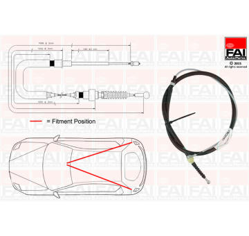 żażné lanko parkovacej brzdy FAI AutoParts FBC0154