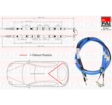 Tazne lanko, parkovaci brzda FAI AutoParts FBC0160