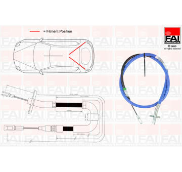 Tazne lanko, parkovaci brzda FAI AutoParts FBC0164