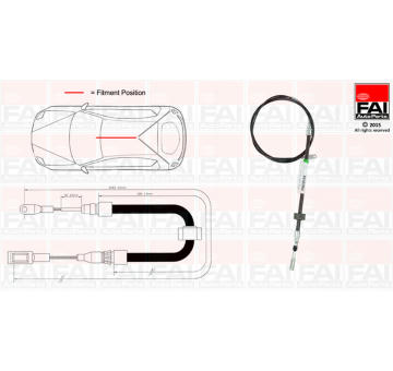 Tažné lanko, parkovací brzda FAI AutoParts FBC0165