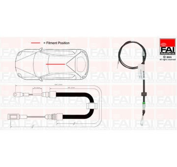 Tazne lanko, parkovaci brzda FAI AutoParts FBC0166