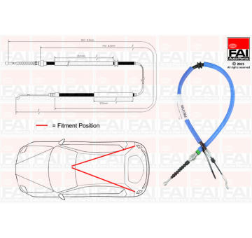 Tažné lanko, parkovací brzda FAI AutoParts FBC0169