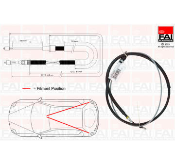 Tazne lanko, parkovaci brzda FAI AutoParts FBC0170