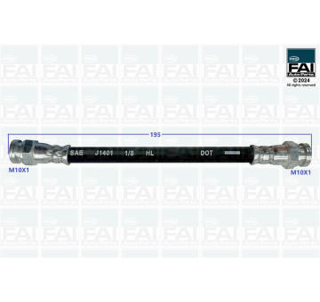 Brzdová hadice FAI AutoParts FPBH198