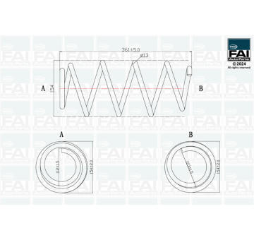Pružina podvozku FAI AutoParts FPCS196