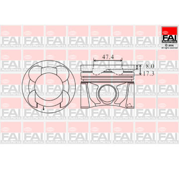 Píst FAI AutoParts PK22-050