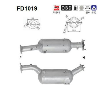 Filtr pevnych castic, vyfukovy system AS FD1019