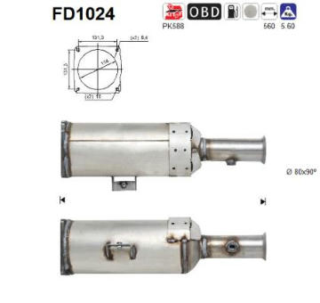 Filtr pevnych castic, vyfukovy system AS FD1024