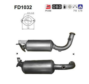 Filtr pevnych castic, vyfukovy system AS FD1032