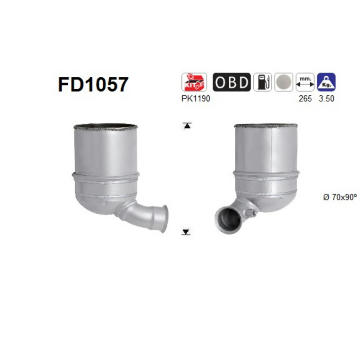 Filtr pevnych castic, vyfukovy system AS FD1057