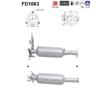 Filtr pevnych castic, vyfukovy system AS FD1063
