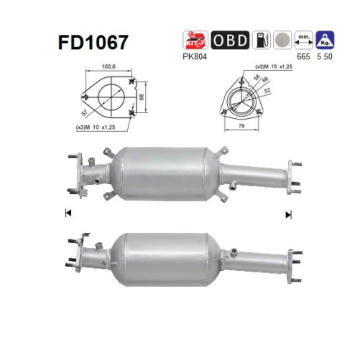 Filtr pevnych castic, vyfukovy system AS FD1067