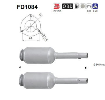 Filtr pevnych castic, vyfukovy system AS FD1084
