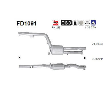 Filtr pevnych castic, vyfukovy system AS FD1091