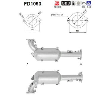 Filtr pevnych castic, vyfukovy system AS FD1093