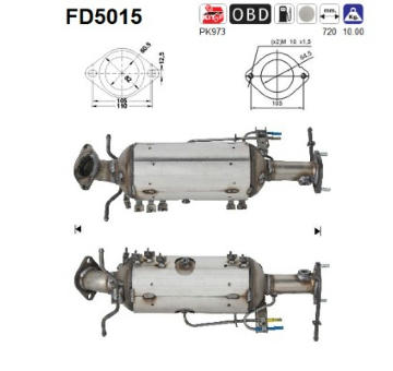 Filtr pevnych castic, vyfukovy system AS FD5015