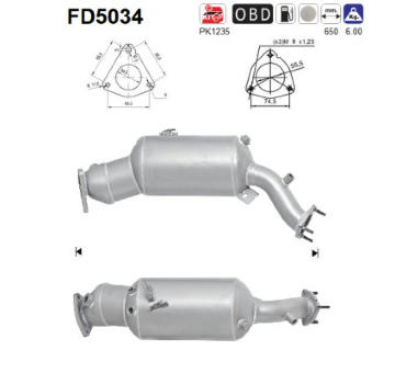 Filtr pevnych castic, vyfukovy system AS FD5034