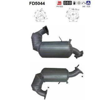Filtr pevnych castic, vyfukovy system AS FD5044
