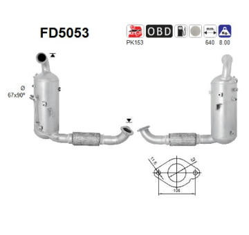 Filtr pevnych castic, vyfukovy system AS FD5053