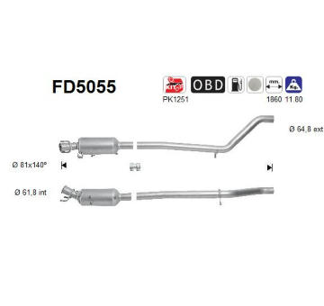 Filtr pevnych castic, vyfukovy system AS FD5055