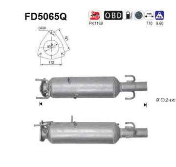 Filtr pevnych castic, vyfukovy system AS FD5065Q