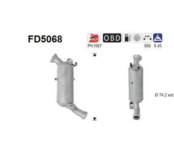 Filtr pevnych castic, vyfukovy system AS FD5068