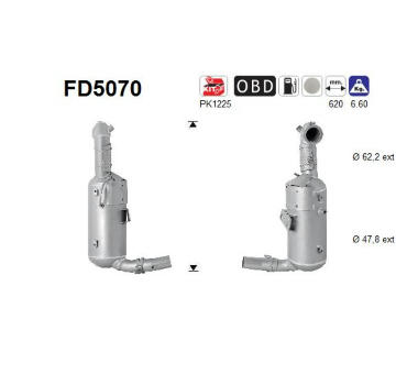 Filtr pevnych castic, vyfukovy system AS FD5070