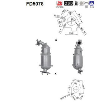 Filtr pevnych castic, vyfukovy system AS FD5078