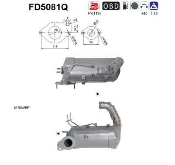 Filtr pevnych castic, vyfukovy system AS FD5081Q