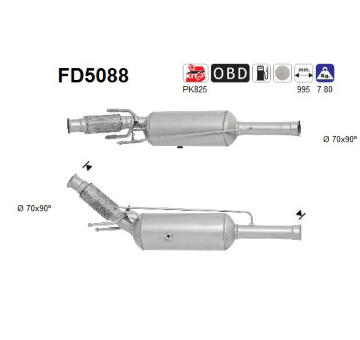 Filtr pevnych castic, vyfukovy system AS FD5088