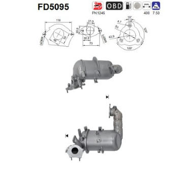 Filtr pevnych castic, vyfukovy system AS FD5095