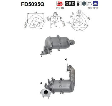 Filtr pevnych castic, vyfukovy system AS FD5095Q