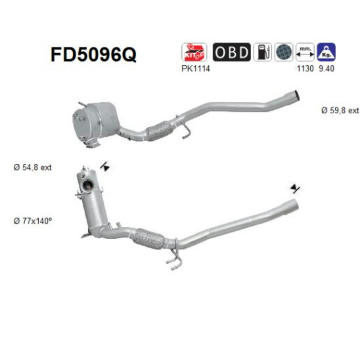 Filtr pevnych castic, vyfukovy system AS FD5096Q