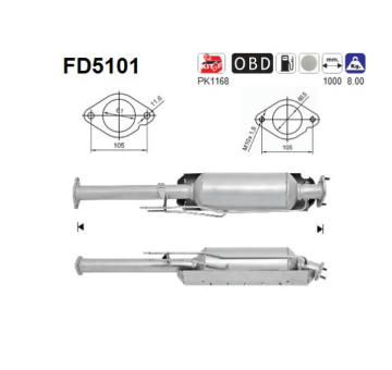 Filtr pevnych castic, vyfukovy system AS FD5101