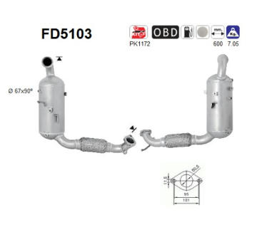 Filtr pevnych castic, vyfukovy system AS FD5103