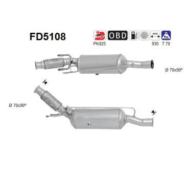 Filtr pevnych castic, vyfukovy system AS FD5108