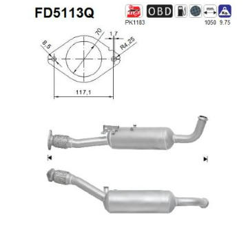 Filtr pevnych castic, vyfukovy system AS FD5113Q