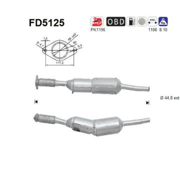 Filtr pevnych castic, vyfukovy system AS FD5125