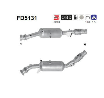 Filtr pevnych castic, vyfukovy system AS FD5131