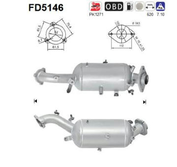 Filtr pevnych castic, vyfukovy system AS FD5146